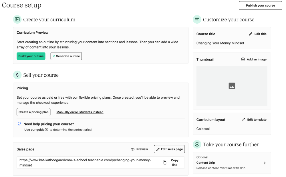 teachable course builder