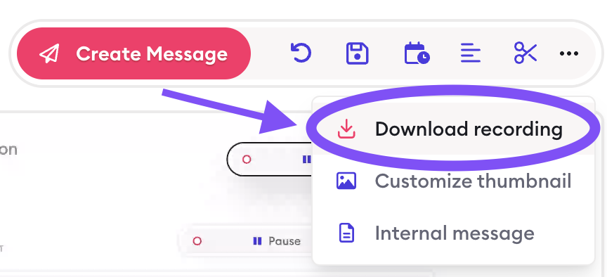 download recording button