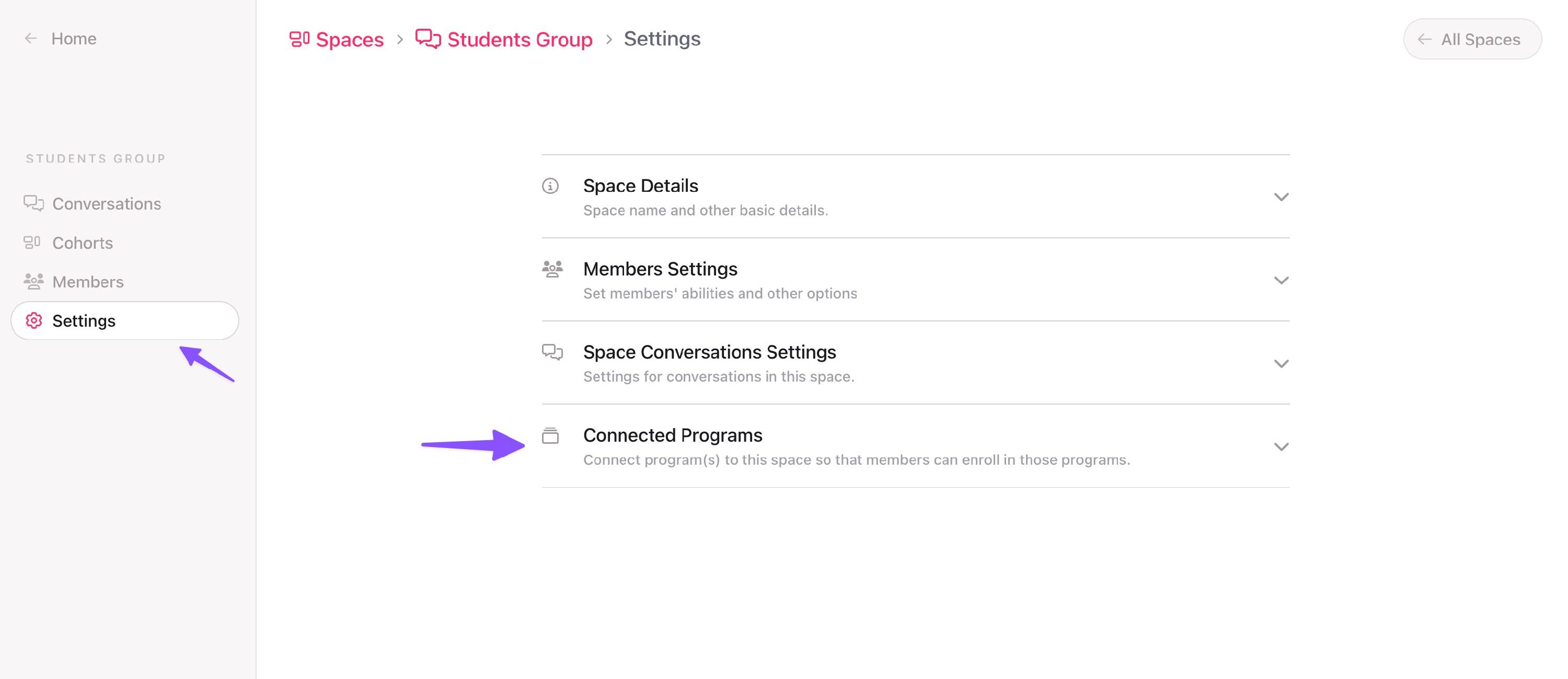 group settings