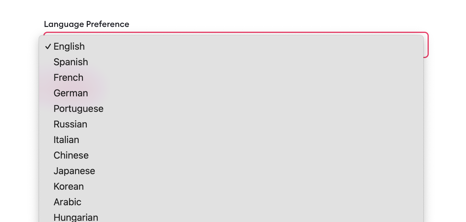 Languate translation setting