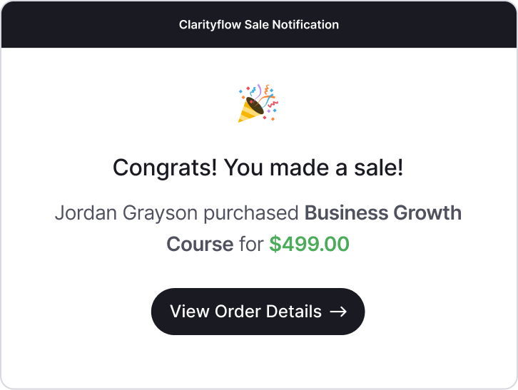 Coaching sales notification